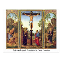 Galitzine Triptych Crucifixion By Pietro Perugino Post Cards