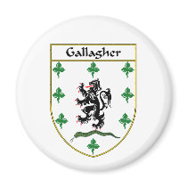 Gallagher Coat of Arms/Family Crest Fridge Magnet