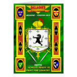 GALLAGHER FAMILY COAT OF ARMS CREST AND SHIELD GREETING CARD