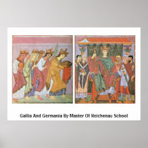 Gallia And Germania By Master Of Reichenau School Print