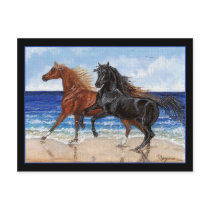 Gallop beach Arabian horse postcard
