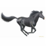 Galloping Black Horse Holiday Ornament Acrylic Cut Outs