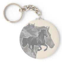 Galloping Friesians