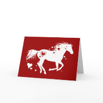 Galloping Horse Valentine's Day Card