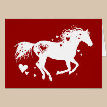 Galloping Horse Valentine's Day Card cards
