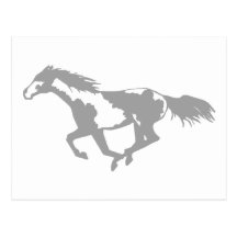 Galloping Paint Horse Post Card