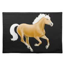 Galloping Palomino Haflinger Horse Placemat