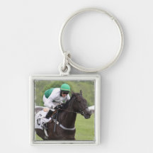 Galloping Race Horse Keychain