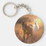 Galloping Wild Horses Keychain