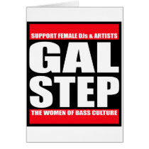 GALSTEP Dubstep Women's Dub DnB reggae Electro DJ Greeting Cards