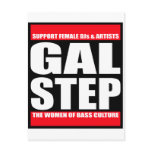 GALSTEP Dubstep Women's Dub DnB reggae Electro DJ Post Card
