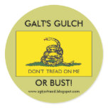 GALT'S GULCH OR BUST stickers