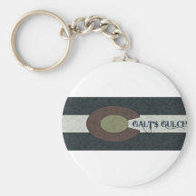 Galt's Gulch - Red White and Blue Combo Design Key Chain