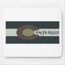 Galt's Gulch - Red White and Blue Combo Design Mouse Pad