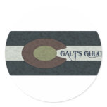 Galt's Gulch - Red White and Blue Combo Design Round Stickers
