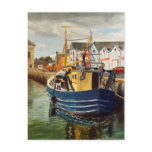 Galway City Commercial Boat Waterscape Painting