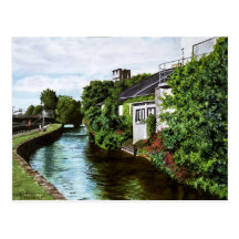 Galway City Ireland Watercolor Painting Postcard