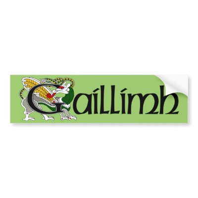 Galway (Gaelic) Bumper Sticker by irishcountry