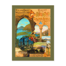 Galway Travel Poster Postcard