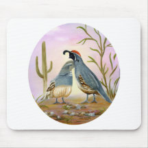 Gambel Quails Mouse Pads
