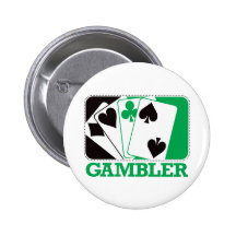 Gambler - Green Pinback Buttons