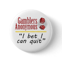 Gamblers Anonymous Pinback Buttons