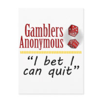 Gamblers Anonymous Post Cards