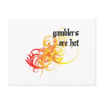 Gamblers Are Hot Postcards