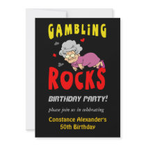 Gamblers Birthday Party Invitations