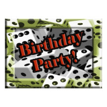 Gamblers Dice Birthday Party Invitation