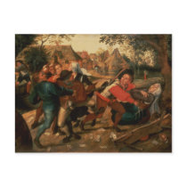 Gamblers Quarrelling Postcard