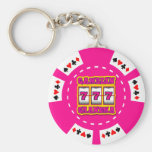 GAMBLIN GRANDMA POKER CHIP KEYCHAINS