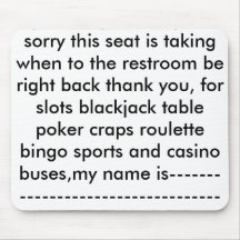 gambling casino pad. sorry this seat is taking ... mouse mat