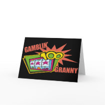 Gambling Granny T-shirts and Gifts For Her Greeting Cards