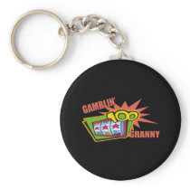 Gambling Granny T-shirts and Gifts For Her Key Chain