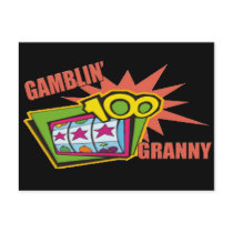 Gambling Granny T-shirts and Gifts For Her Postcard