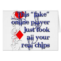 Gambling Poker Player Greeting Cards