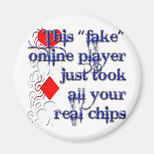 Gambling Poker Player Magnets