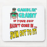 Gambling Retired Granny Mouse Pads