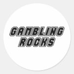 Gambling Rocks Round Sticker