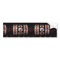 Gambling, slot machines bumper sticker