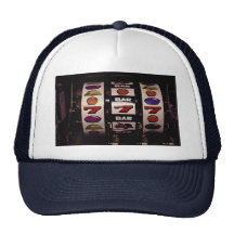Gambling, slot machines trucker hat