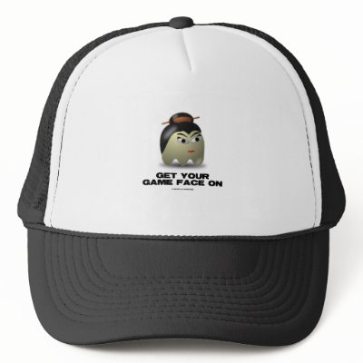 Game Face Geisha (Retro Avatar) Mesh Hats by wordsunwords