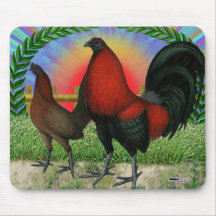 Game Fowl Wreath Mouse Pads