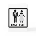 game over bridal couple icon greeting cards