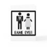 game over bridal couple icon greeting cards