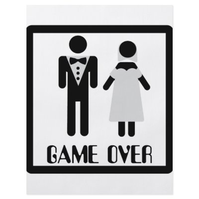 game over bridal couple icon flyers by TomaniacLines