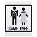 game over bridal couple icon flyers