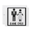 game over bridal couple icon invitations