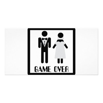 game over bridal couple icon picture card by TomaniacLines
